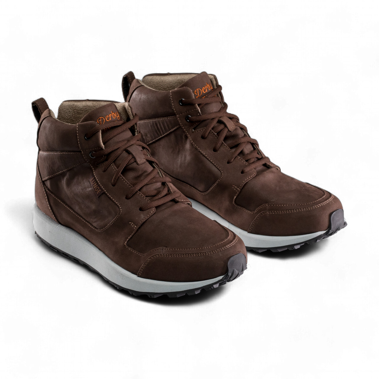 Derby Walk MidCut S Leather (Chocolate/Brown/Light Grey)